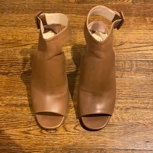 Prada Leather Heels, Camel